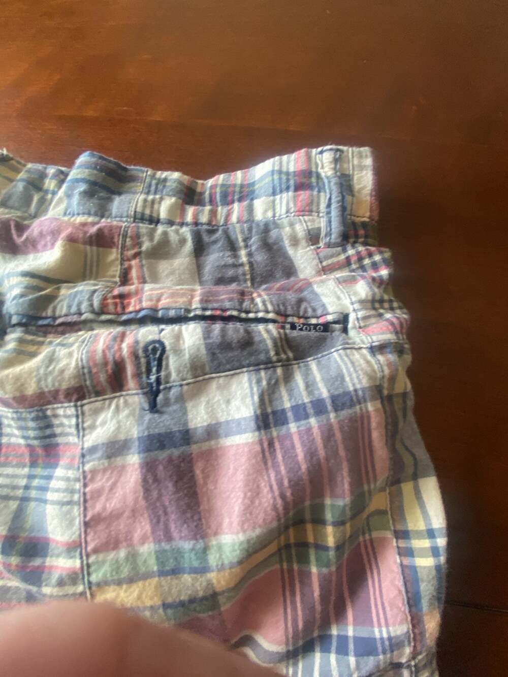 Polo Ralph Lauren Classic Fit Multicolor Patchwork Plaid Cotton Shorts Size 33 - Picture 7 of 7